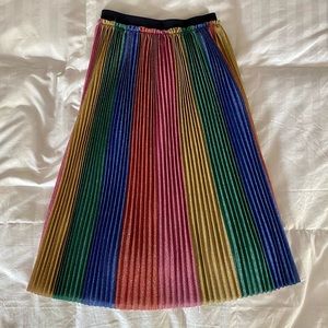 Mini Boden Girls’ Sparkly Pleated Midi Skirt